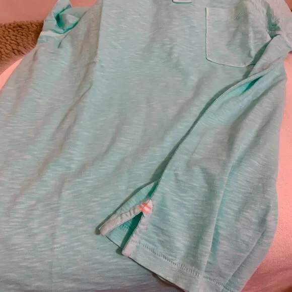VINEYARD VINES Mens ISLAND Dyed Slub COTTON Pocket Polo CAICOS XL Aqua NWT - Picture 7 of 15